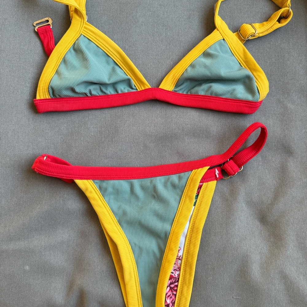 Maaji reversible color block bikini